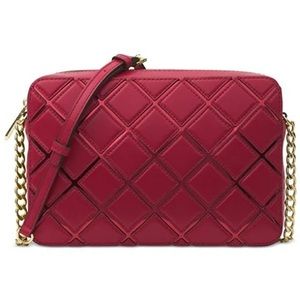 Michael Kors Cherry Red Jet Set Travel Large East West Crossbody